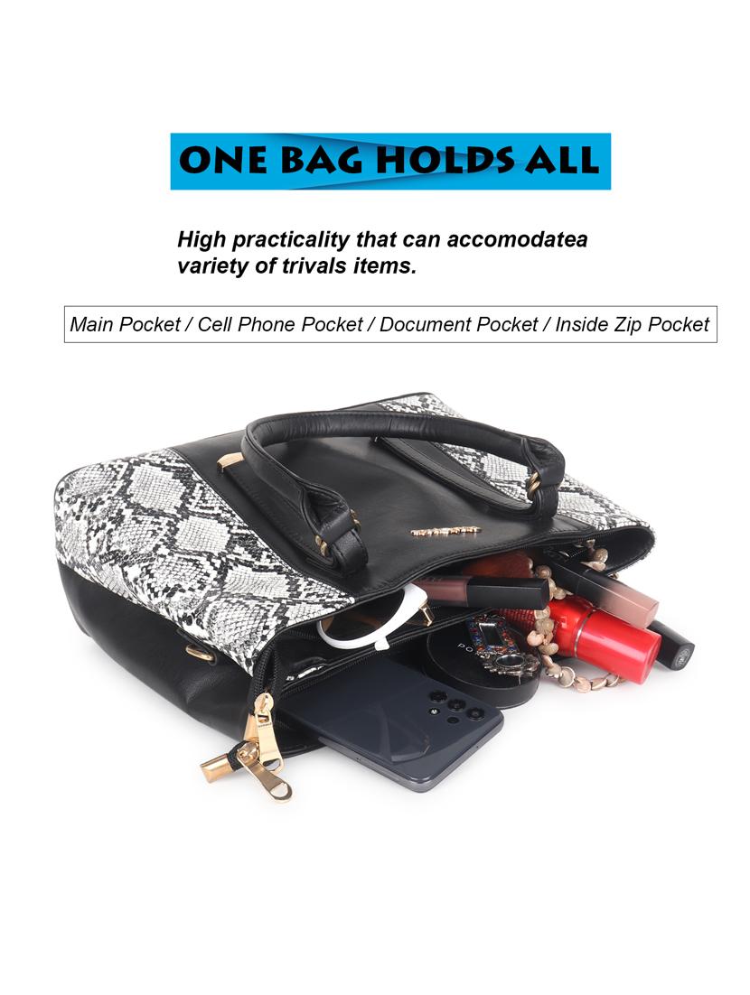 black leatherette (pu) handbag - 19517992 - Zoom Image - 2