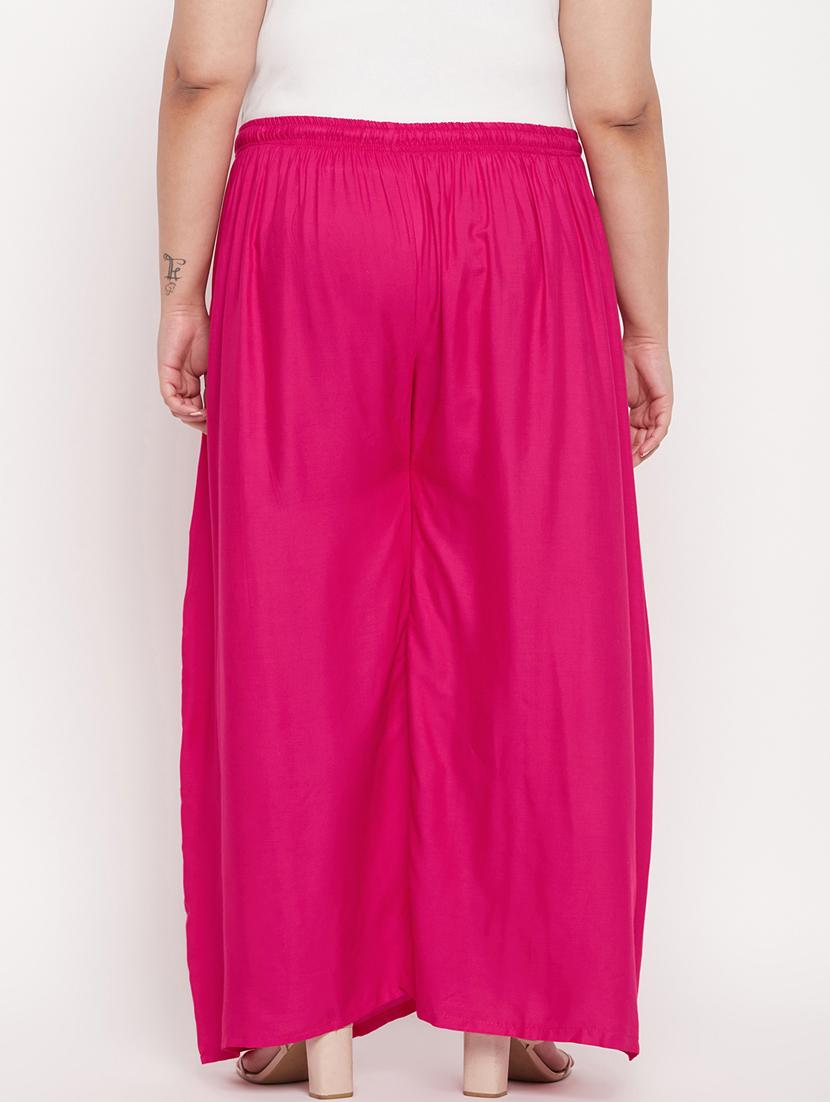 mid rise solid flared palazzo - 19578005 - Standard Image - 3