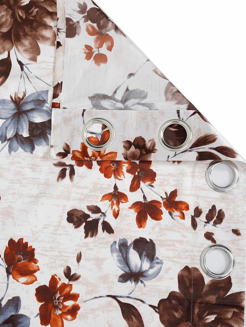 home sizzler 2 piece windflower floral eyelet polyester door curtains - 19643291 - Standard Image - 3