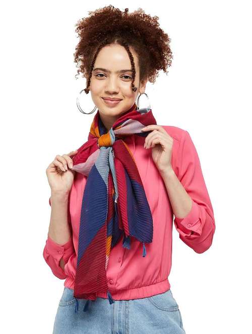 multi colored polyester scarf - 19660433 - Very Small Image - 1