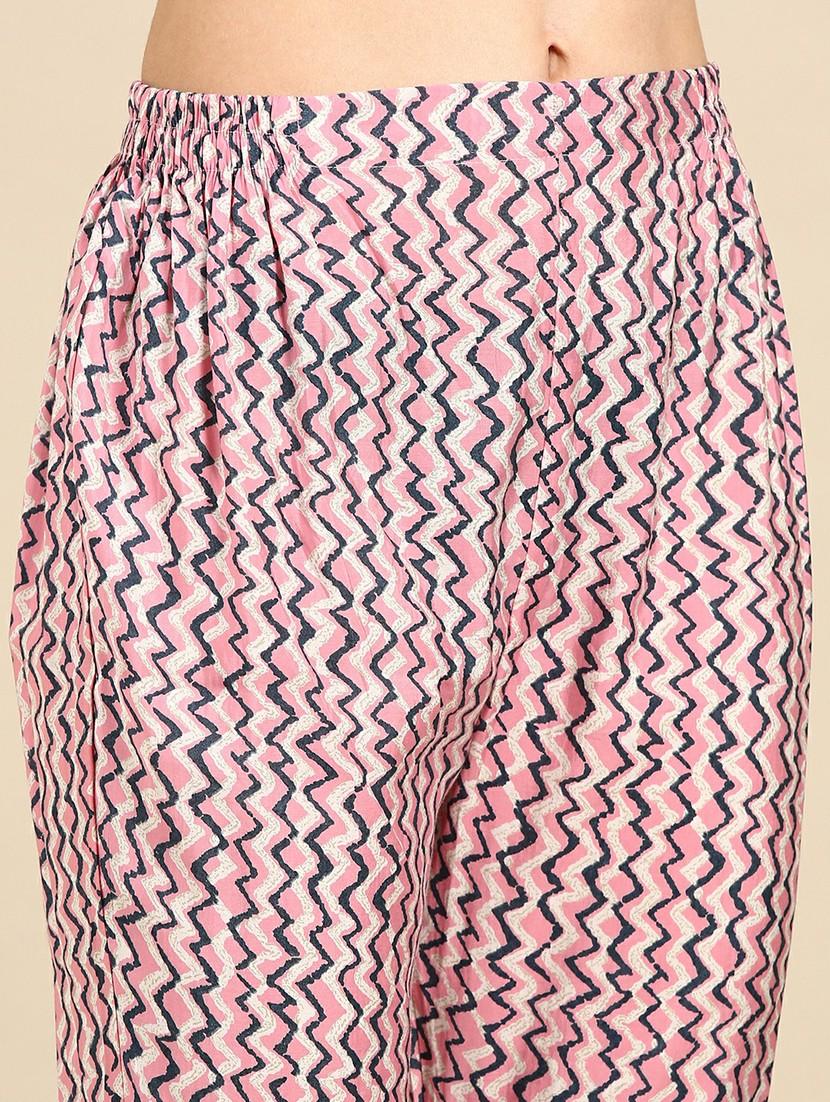 women pink printed kurta pant set - 19664948 - Zoom Image - 8