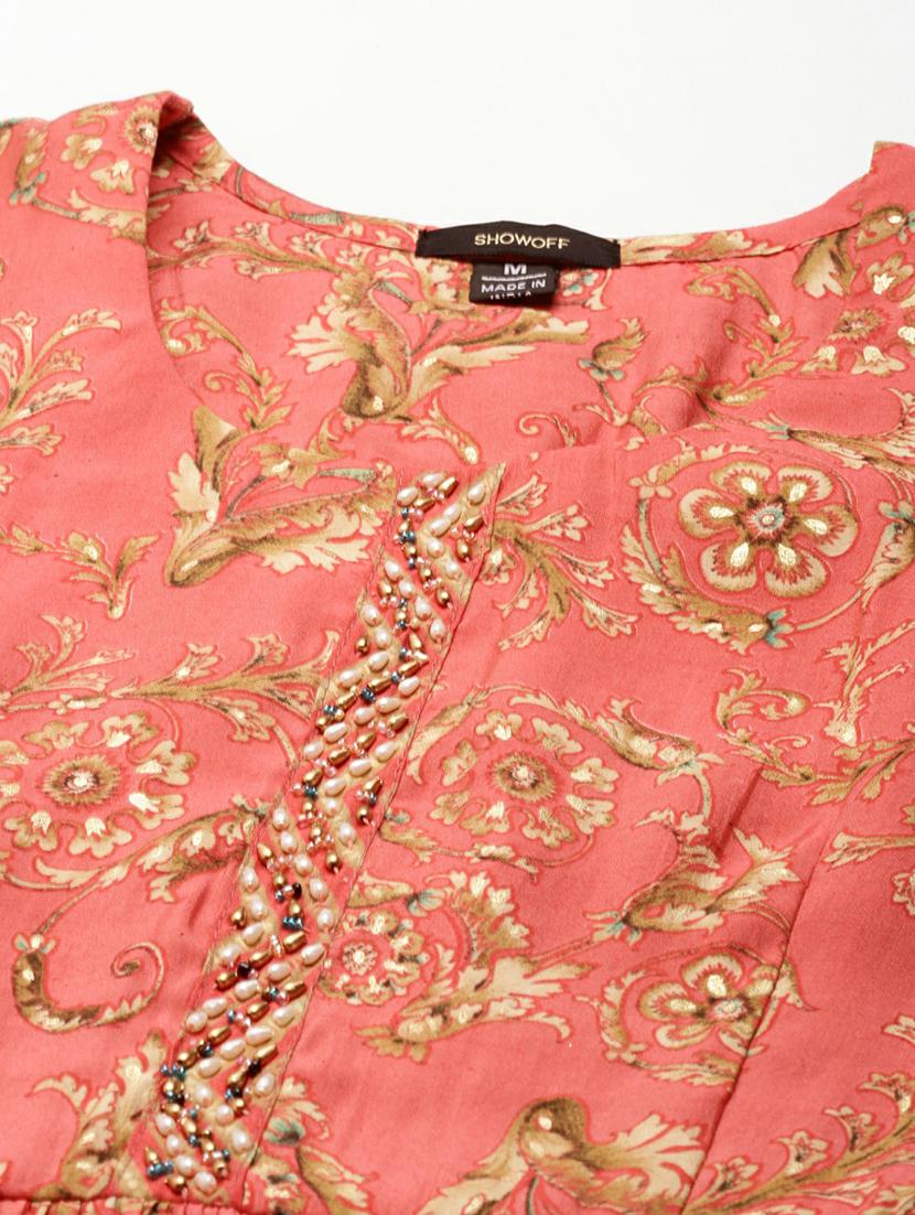 women floral round neck kurta pant set - 19664958 - Standard Image - 7