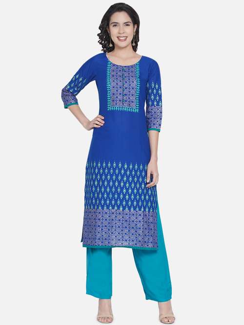 women's straight kurta - 19701593 - Very Small Image - 1