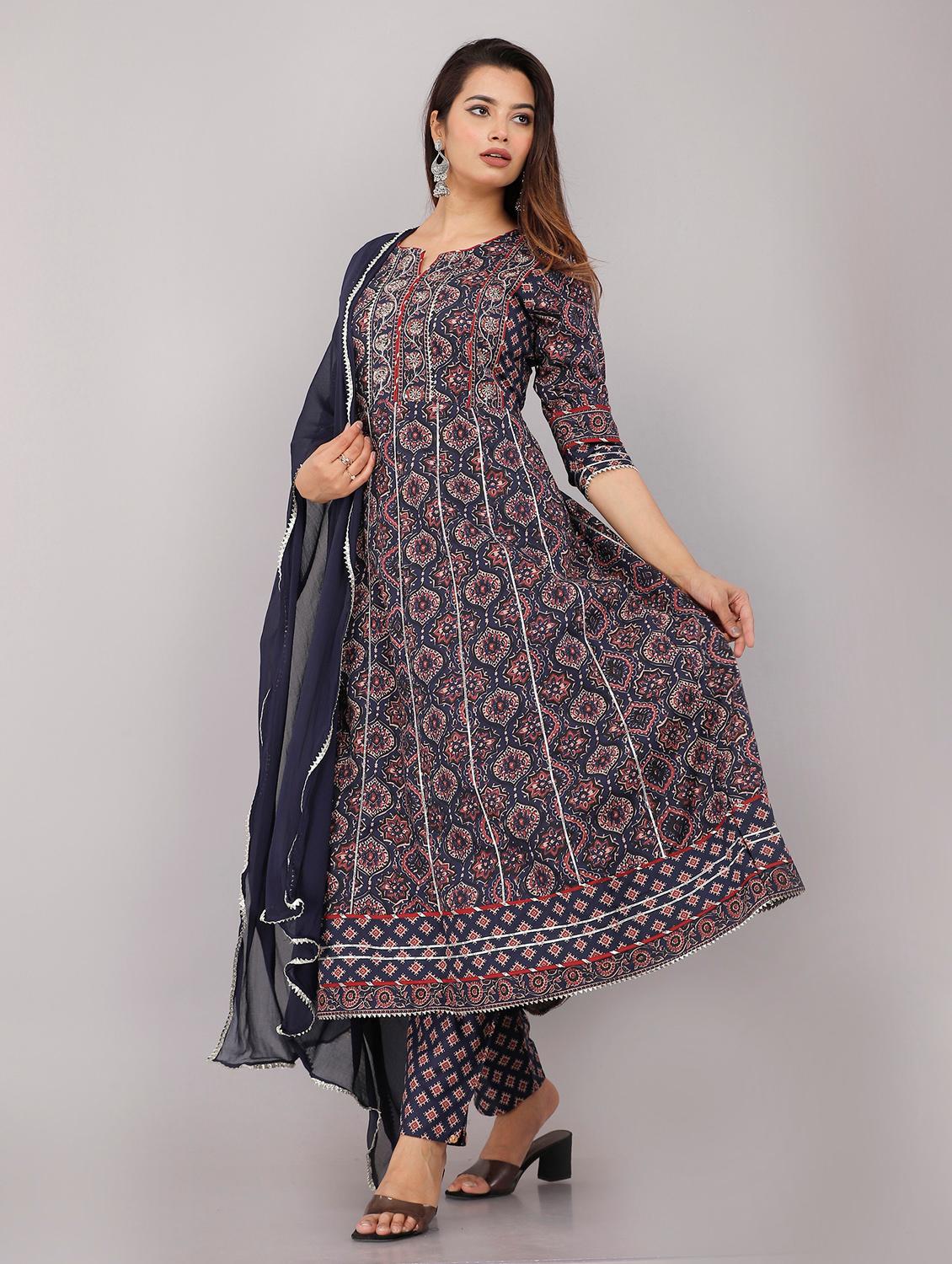 women printed kurta pant set with dupatta - 19734477 - Zoom Image - 2