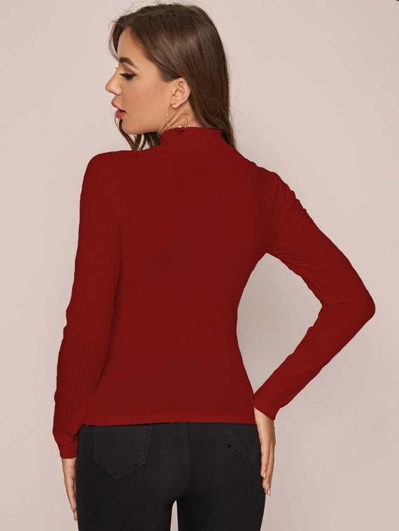 maroon cotton lycra regular top - 19737229 - Zoom Image - 2