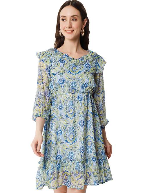 women's fit & flare floral dress - 19743049 - Very Small Image - 1