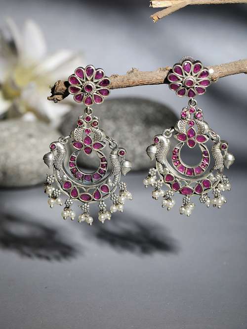 red brass drop earring - 19754793 - Very Small Image - 1