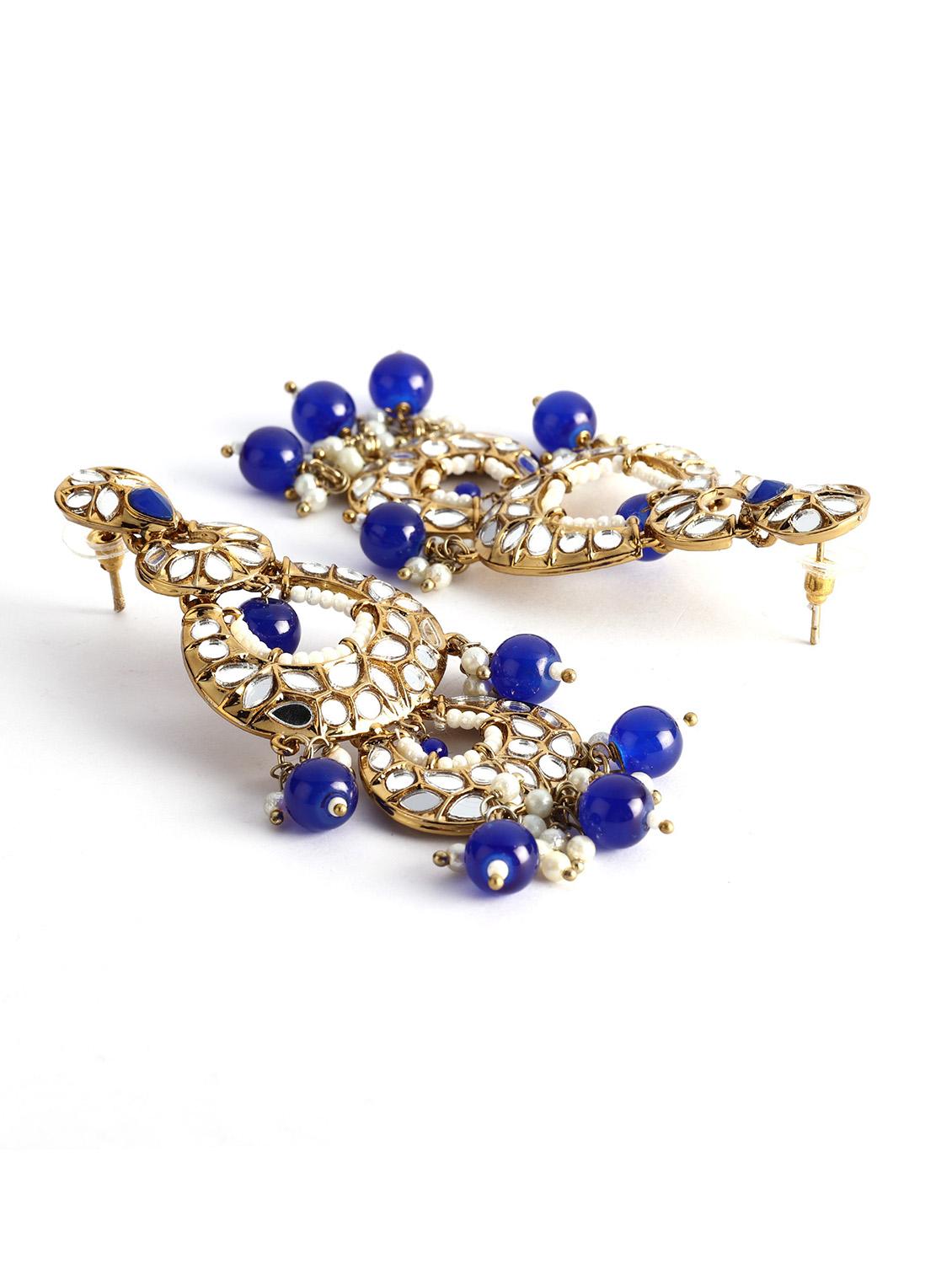 women gold plated drop earring - 19766216 - Zoom Image - 2