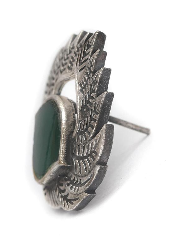 sliver brass oxidised studs earring - 19768333 - Zoom Image - 1