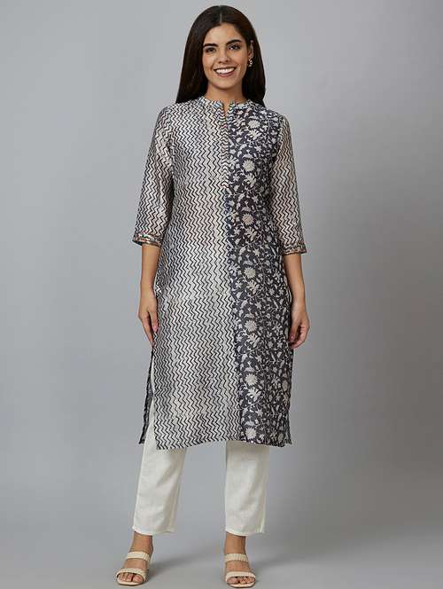 women's straight kurta - 19779281 - Very Small Image - 1