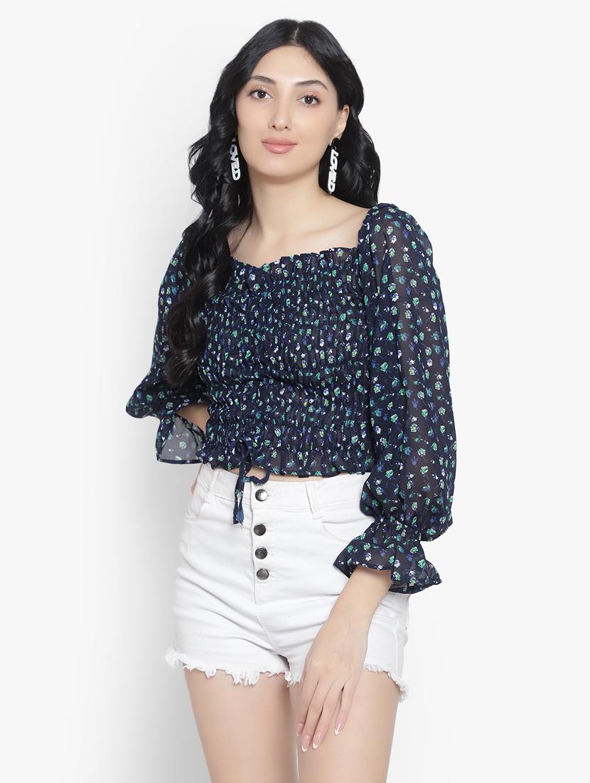 women's crop square neck top - 19811360 - Standard Image - 2
