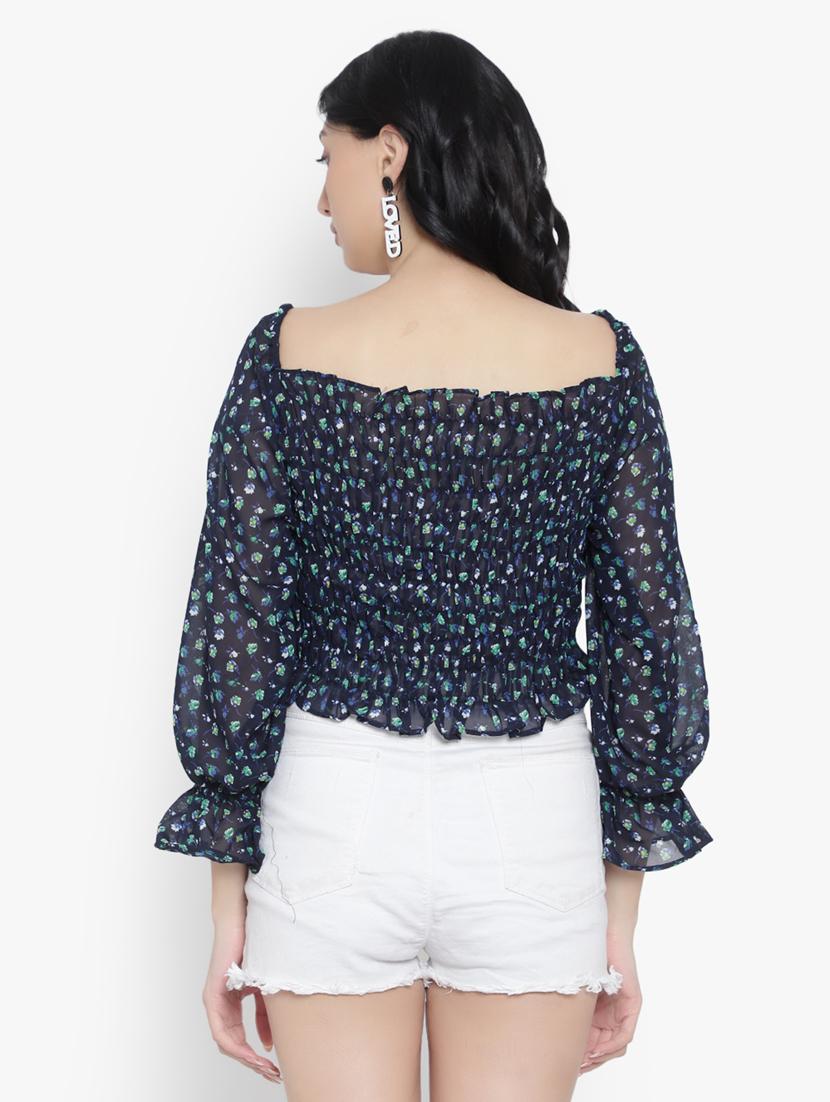 women's crop square neck top - 19811360 - Standard Image - 3