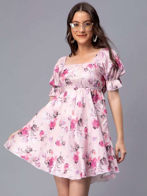 women's fit & flare floral dress - 19815084 - Very Small Image - 1