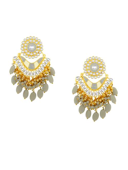 gold alloy chandellier earring - 19839930 - Very Small Image - 1