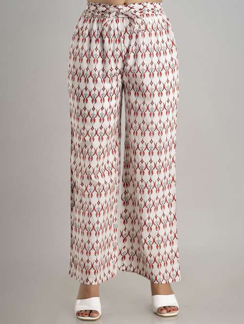 printed wide leg trouser - 19847184 - Very Small Image - 1