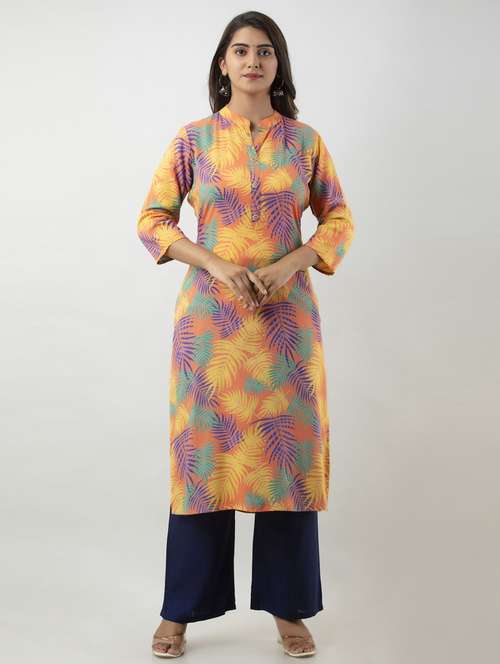 printed kurta palazzo set - 19847434 - Very Small Image - 1
