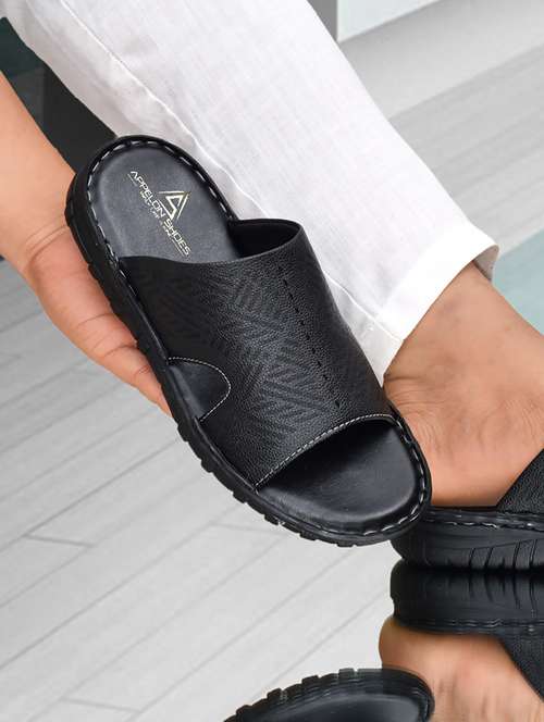 black synthetic slip on flip flop - 19848751 - Very Small Image - 1