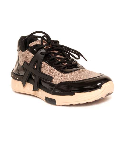 textured lace-up sneakers - 19865212 - Very Small Image - 1