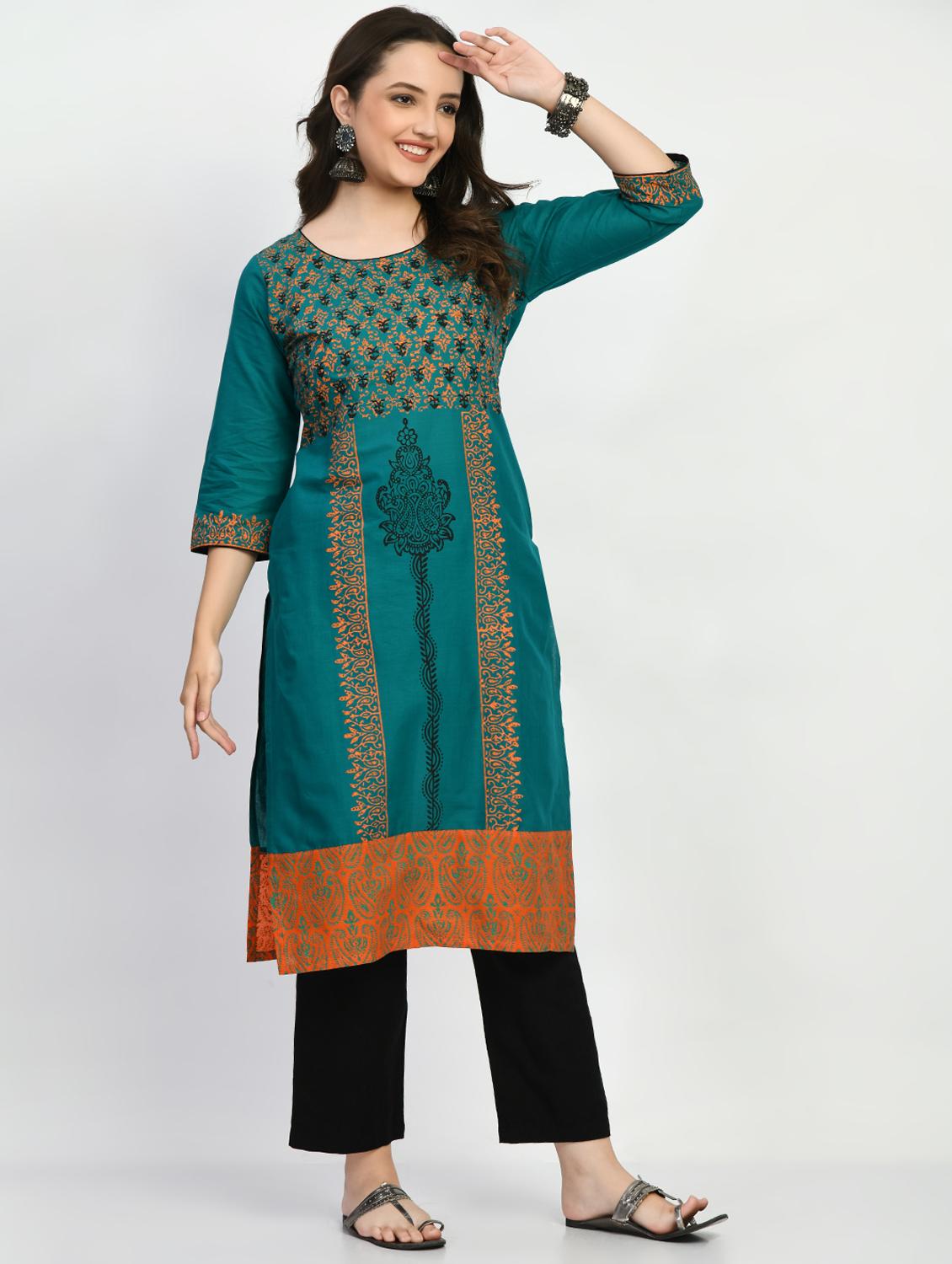 women's straight kurta - 19872875 - Standard Image - 3