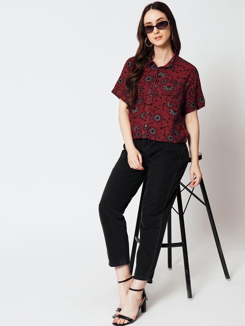 women's straight collared top - 19874568 - Standard Image - 5