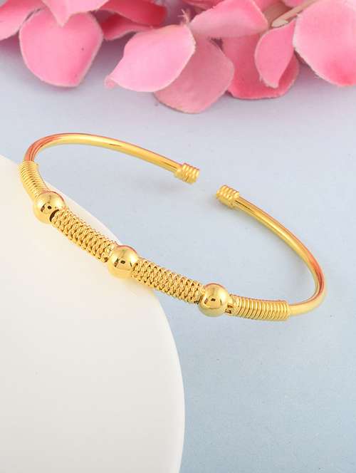 yellow goldplated metal cuff bracelet - 19947504 - Very Small Image - 1