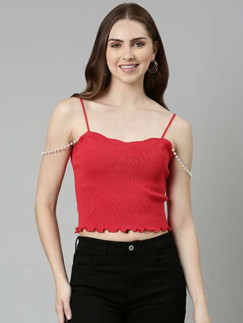 red acrylic tank  top - 19948451 - Very Small Image - 1