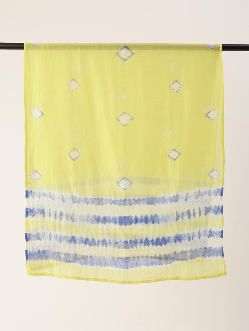 yellow pure silk scarf - 19951738 - Standard Image - 2