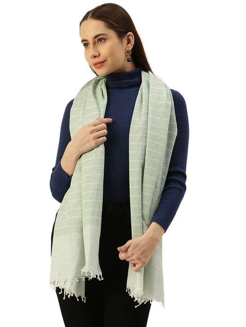 green cotton scarf - 19954194 - Very Small Image - 1