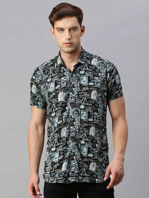 mens graphic casual shirt - 19963547 - Very Small Image - 1