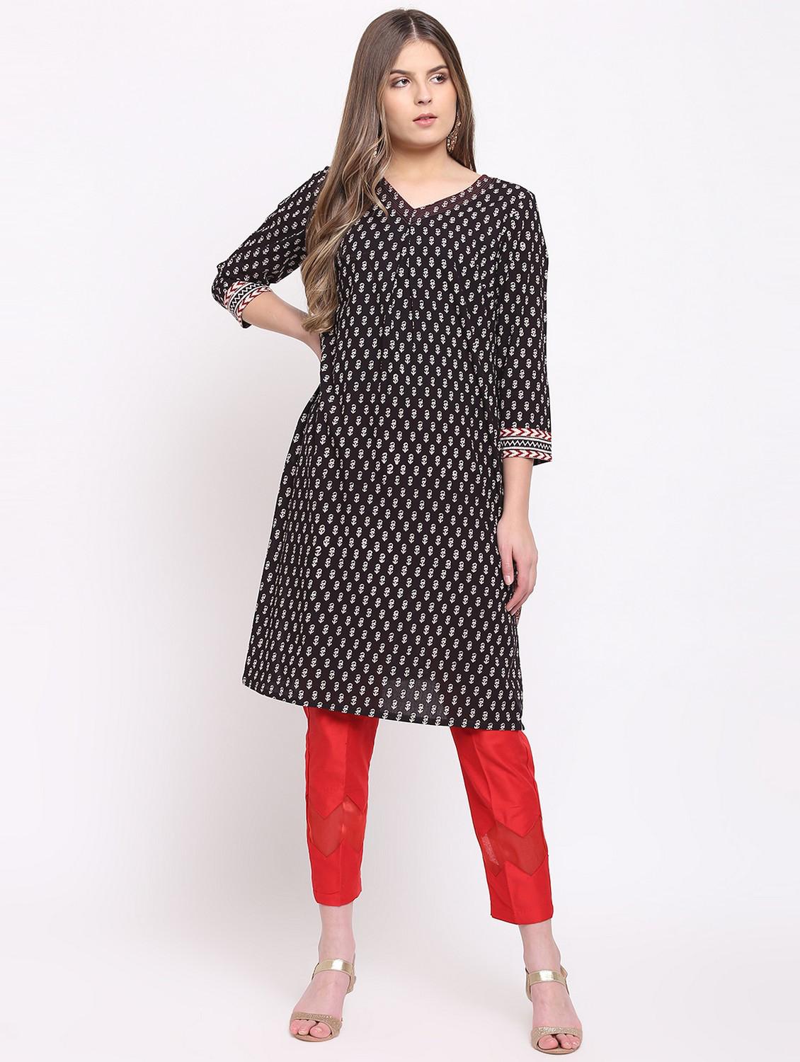 women solid flat front cigarette pants - 19994353 - Zoom Image - 4