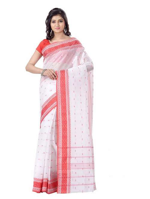 Women's Printed White Colored Saree - 19994830 - Very Small Image - 1
