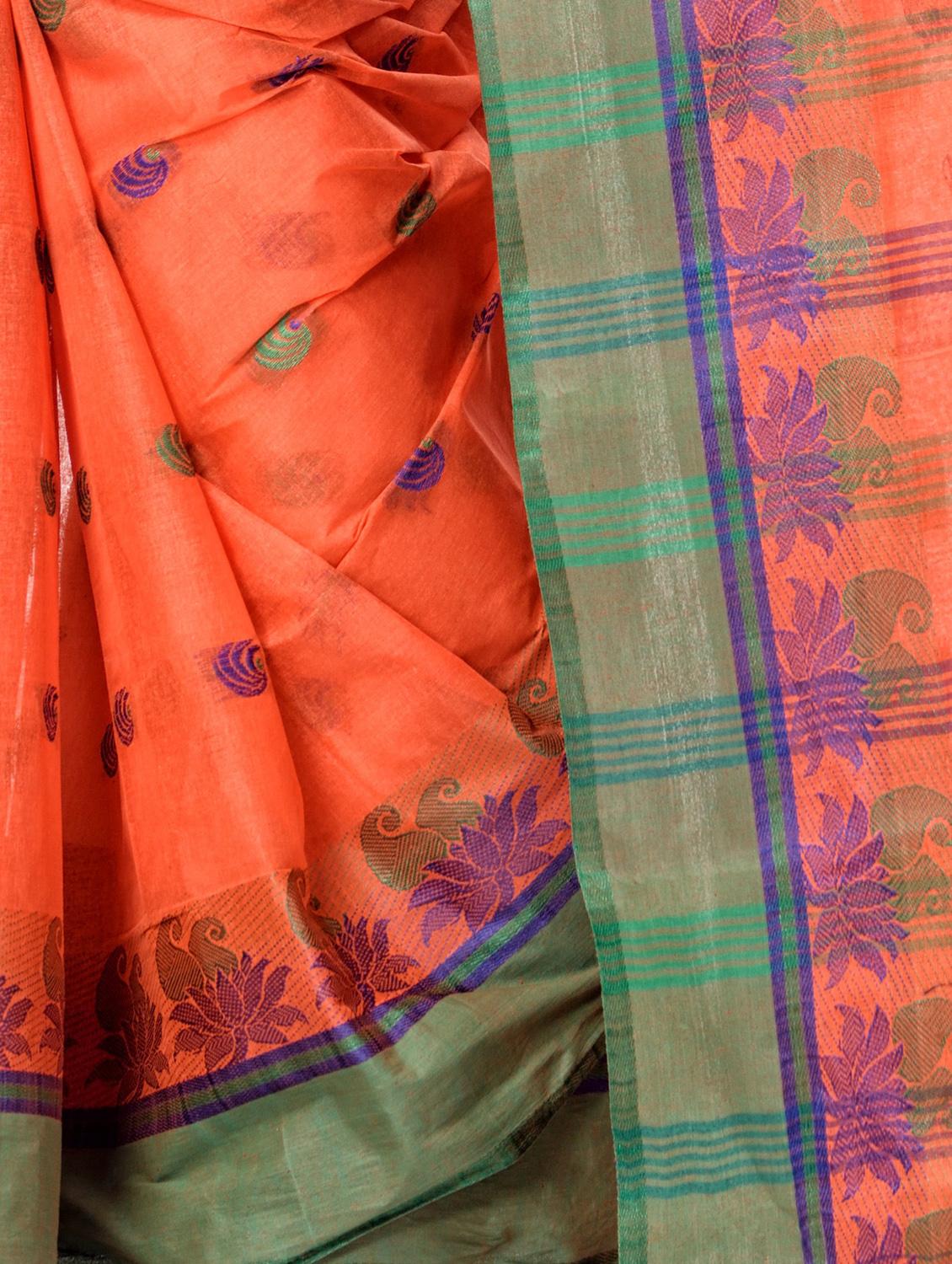 women's self design orange colored saree - 19994871 - Zoom Image - 2
