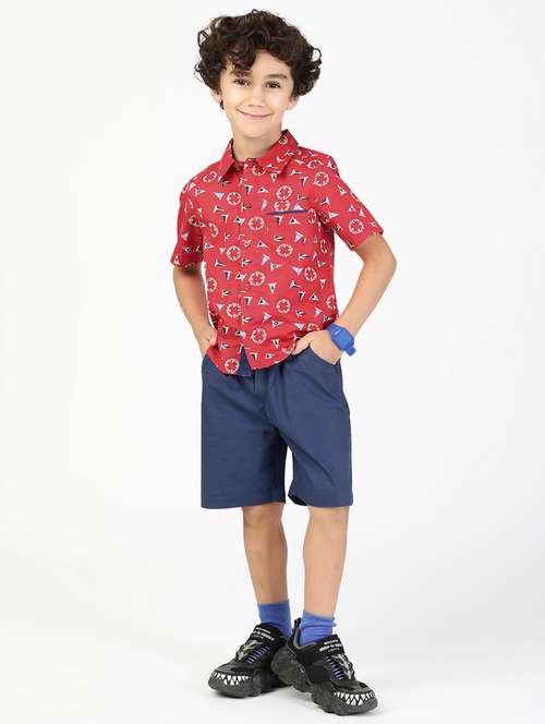 red printed shorts set  - 20002308 - Very Small Image - 1