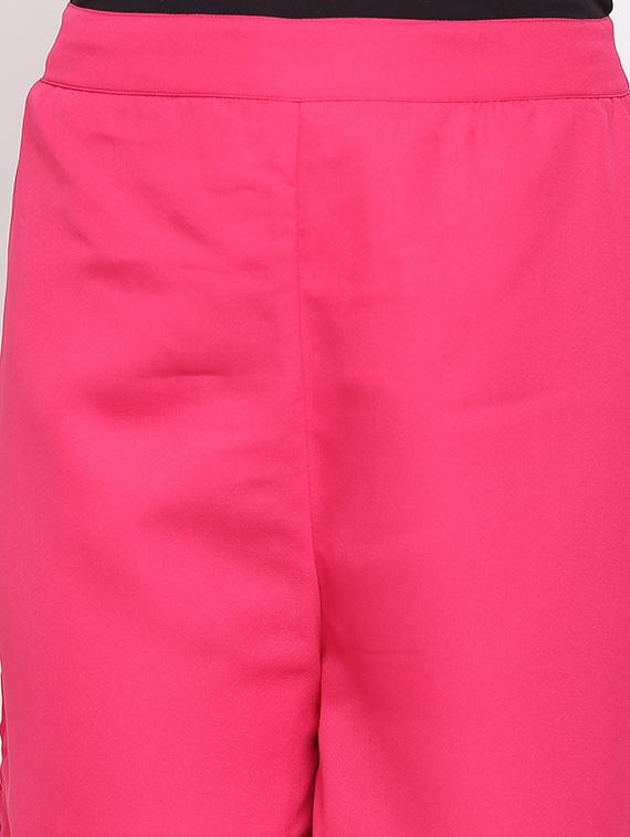 pink polyester palazzos - 20007662 - Zoom Image - 4
