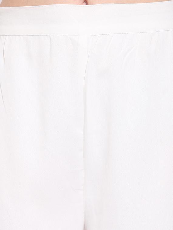 white polyester palazzos - 20007666 - Zoom Image - 4