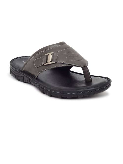 grey pu toe separator slippers - 20008696 - Very Small Image - 1