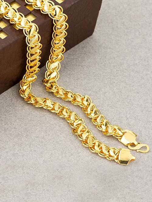 gold brass chain necklace - 20009172 - Very Small Image - 1