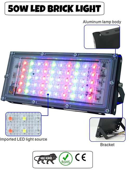 daybetter aluminium corded electric energy efficient and adjustable multi led brick light - 20016965 - Very Small Image - 1