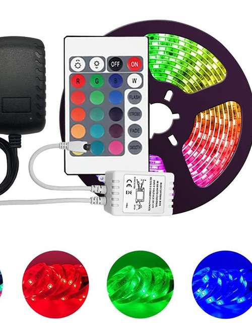daybetter plastic battery powered adjustable 12 v multi led strip light - 20017045 - Very Small Image - 1