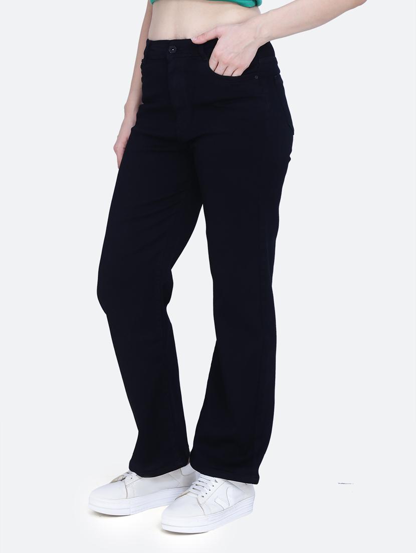 women's plain straight fit jeans - 20017567 - Standard Image - 2