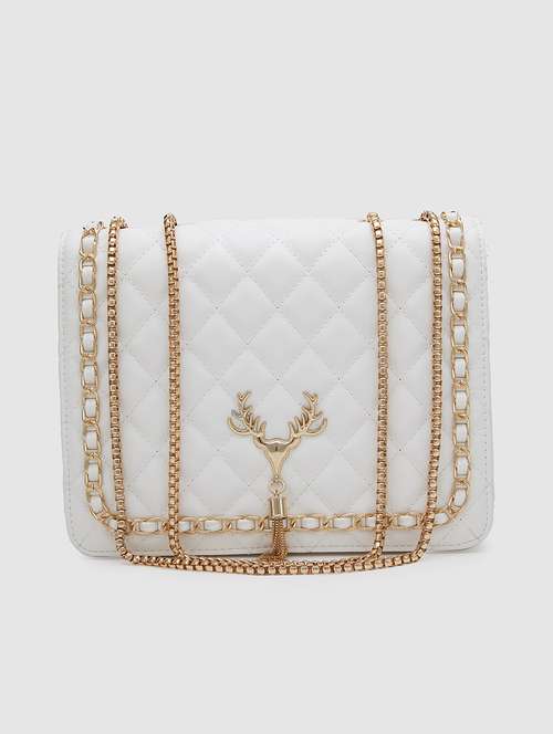 white pu regular sling bag - 20018895 - Very Small Image - 1