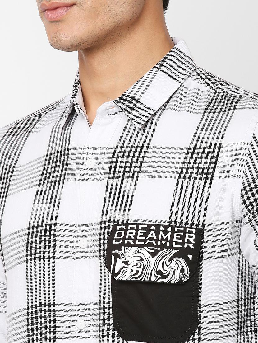 mens checks casual shirt - 20018929 - Zoom Image - 4