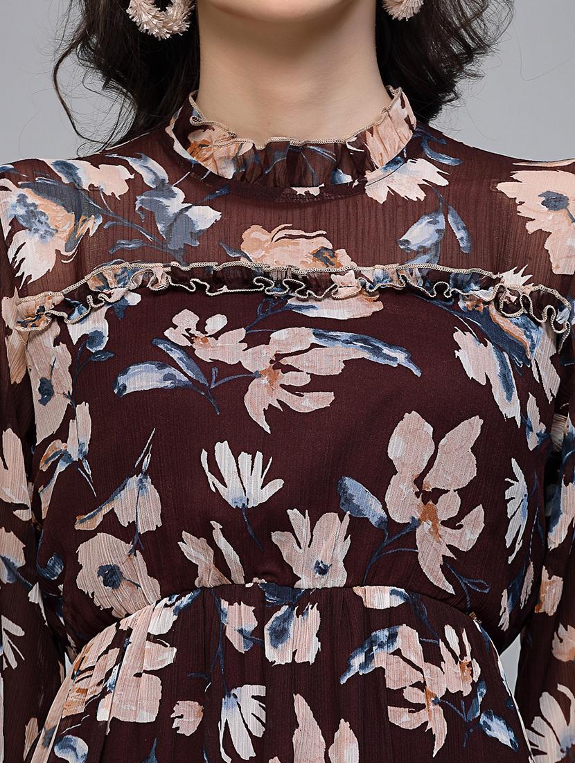 women's fit & flare floral dress - 20019291 - Standard Image - 5