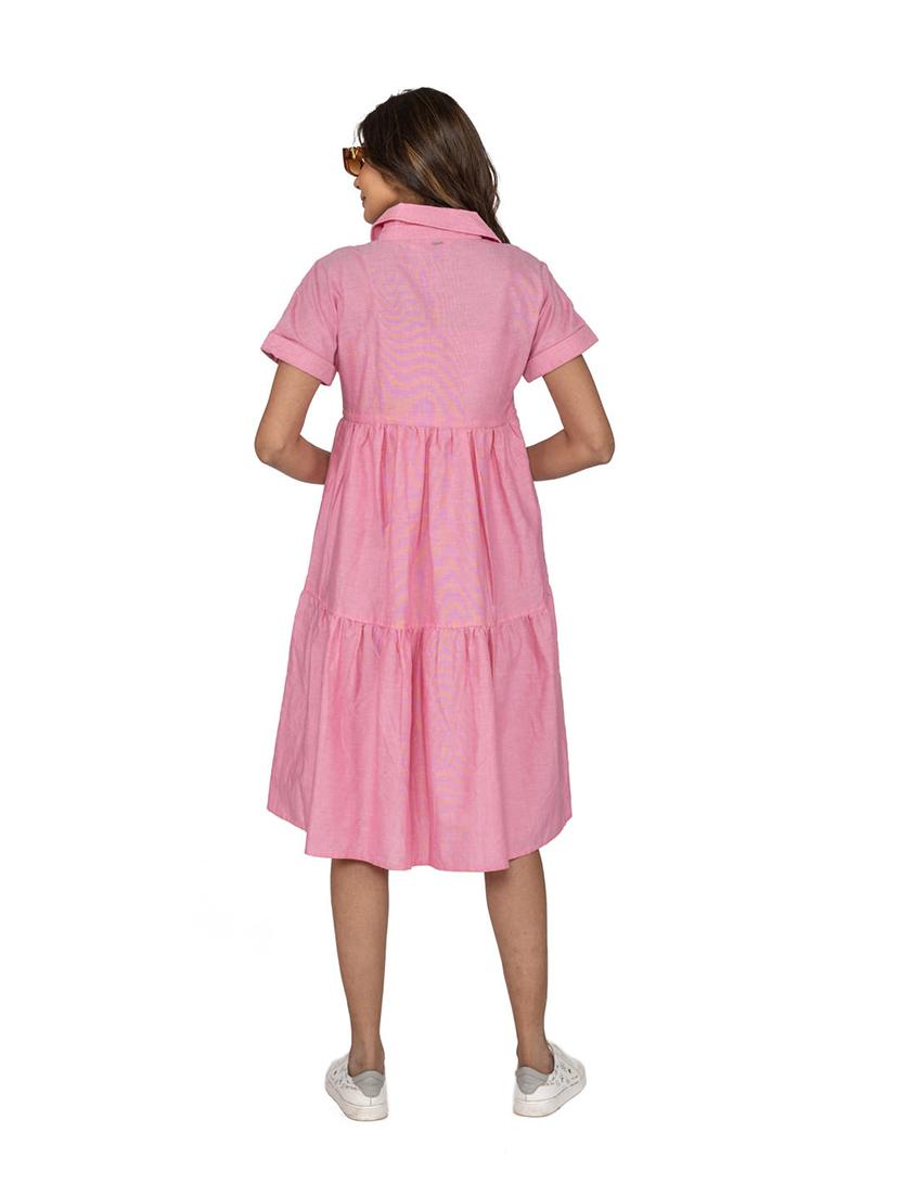 women's solid tiered dress - 20048033 - Zoom Image - 2