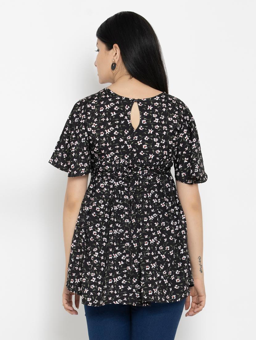 women's peplum round neck top - 20056140 - Zoom Image - 2