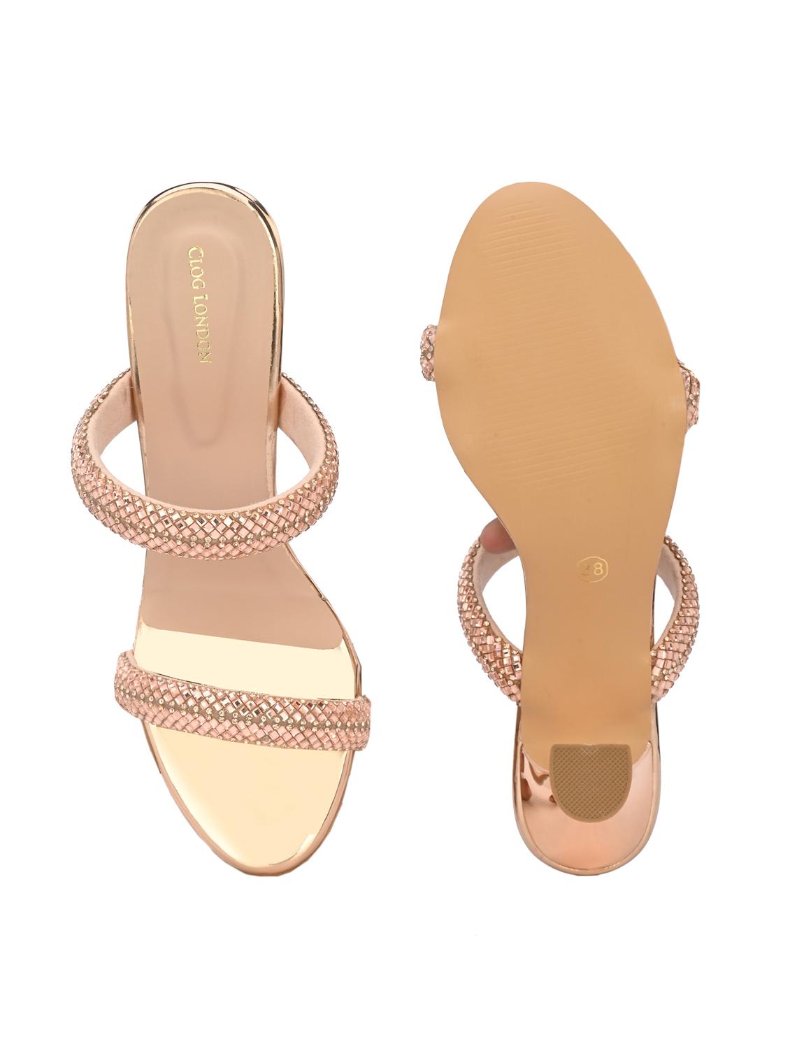 copper synthetic slip on sandals - 20059805 - Zoom Image - 5