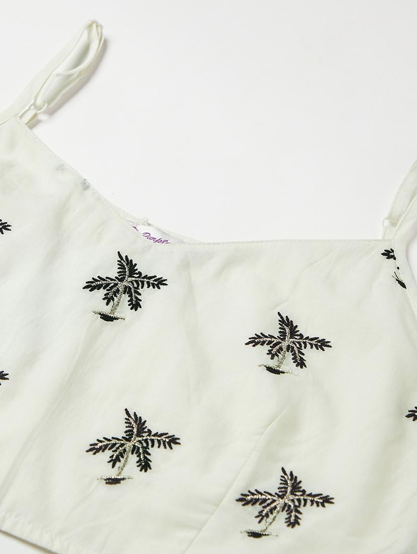 white embroidered fusion set - 20072642 - Zoom Image - 3