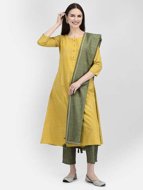 round neck printed a-line kurta - 20083154 - Very Small Image - 1