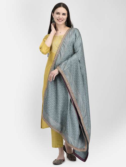round neck solid straight kurta - 20083169 - Very Small Image - 1