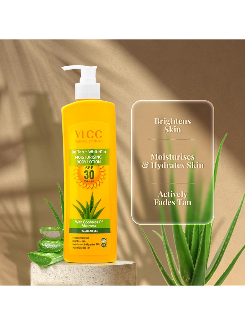 vlcc detan + white glow moisturising body lotion spf 30 pa+++ - 350 ml - 20084977 - Standard Image - 2